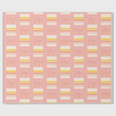 Papier Cadeau Gâteau d'anniversaire (Plat)