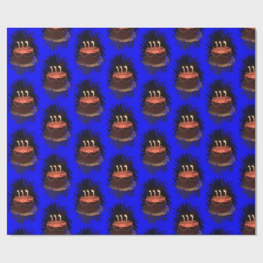 Papier Cadeau Gâteau d'anniversaire (Plat)