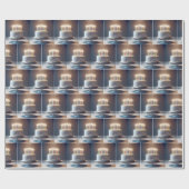 Papier Cadeau Gâteau d'anniversaire avec beaucoup de bougies (Plat)