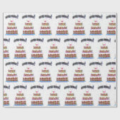 Papier Cadeau Gâteau D'Anniversaire Avec Confetti (Plat)