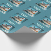 Papier Cadeau Gâteau d'anniversaire sur le thème du requin (Coin)