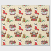 Papier Cadeau gâteau de noël (Plat)