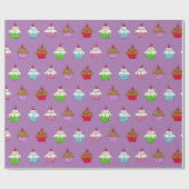 Papier Cadeau Gâteau Fantaisiste Coloré (Plat)