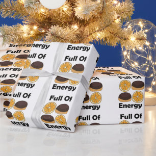 Papier Cadeau Gâteau orange chocolat Jaffa plein d'énergie