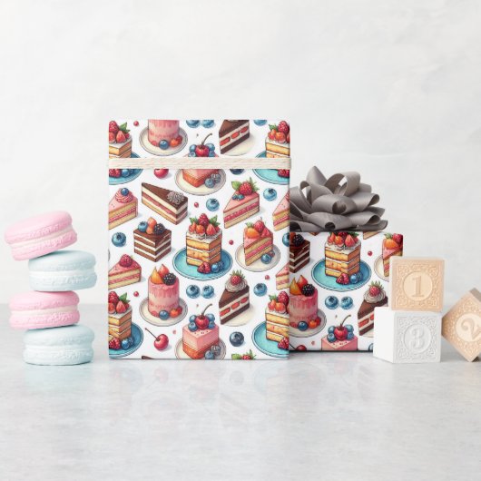 Papier Cadeau Gâteau sur ton visage (Baby Shower)