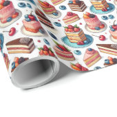 Papier Cadeau Gâteau sur ton visage (Coin rond)