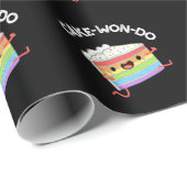 Papier Cadeau Gâteau-won-do Funny Taekwondo jeu de gâteau Dark B (Coin rond)