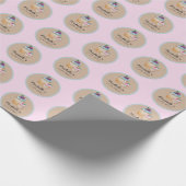 Papier Cadeau Gâteaux CupCakes Roses Et Fruits Aquarelle (Coin)