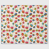 Papier Cadeau Gâteaux d'anniversaire (Plat)