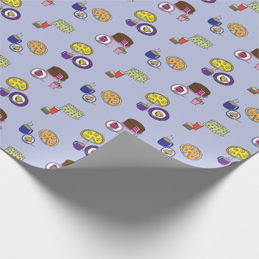 Papier Cadeau Gâteaux et tartes avec café et thé (Coin)