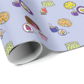 Papier Cadeau Gâteaux et tartes avec café et thé (Coin rond)