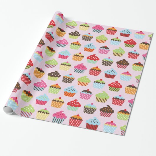 Papier Cadeau Gâteaux mignons (Déroulé)