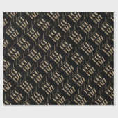 Papier Cadeau Gatsby party Gold et Black Pop Fizz Clink (Plat)