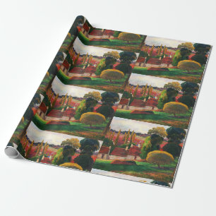 Papier Cadeau Gauguin Une ferme en Bretagne Art du paysage vinta