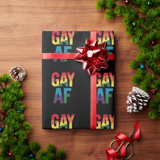 Papier Cadeau Gay AF LGBT Pride Gay Gift Pride Mois (Cadeau de vacances)