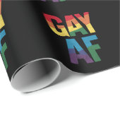 Papier Cadeau Gay AF LGBT Pride Gay Gift Pride Mois (Coin rond)