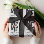 Papier Cadeau Gay M. Et M. Bold Mariage Moderne Personnalisé<br><div class="desc">M. et M. Gay Mariage papier cadeau .. parfait pour les deux mariés .. mister et mister police gras avec détail du coeur en rouge blanc et noir de Ricaso</div>