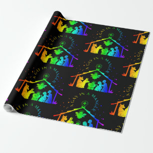 Papier Cadeau gay manger lgbtq noël drôle