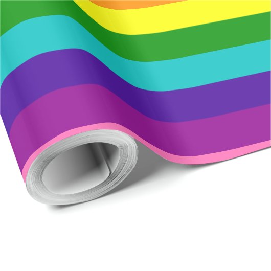 Papier Cadeau Gay pride arc-en-ciel LGBT Original 8 bandes Drape (Coin rond)