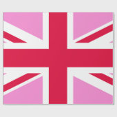 Papier Cadeau GAY PRIDE britannique (Union Jack rose) (Drapeau b (Plat)