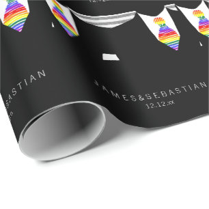 Papier Cadeau Gay pride dans Cravate Mariage