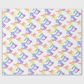 Papier Cadeau Gay pride Noël LGBT Rainbow Joyeuses fêtes (Plat)