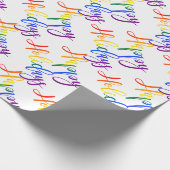 Papier Cadeau Gay pride Noël LGBT Rainbow Joyeuses fêtes (Coin)
