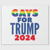 Papier Cadeau Gays Pour L'Élection De Trump En 2024 (Plat)