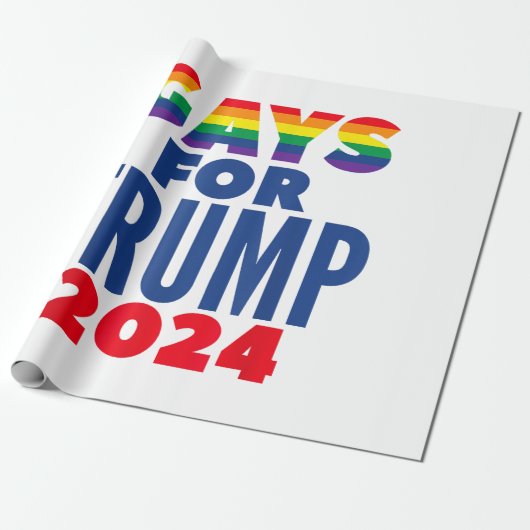 Papier Cadeau Gays Pour L'Élection De Trump En 2024 (Déroulé)