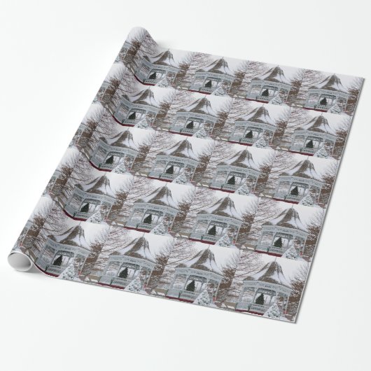 Papier Cadeau Gazebo dans la neige (Déroulé)