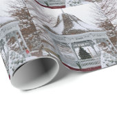 Papier Cadeau Gazebo dans la neige (Coin rond)