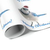 Papier Cadeau Geai bleu de vacances (Coin rond)