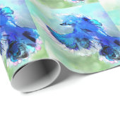 Papier Cadeau Geai bleu Swaylrg (Coin rond)