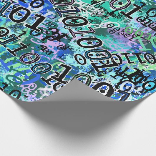 Papier Cadeau Geek de code binaire (Coin)