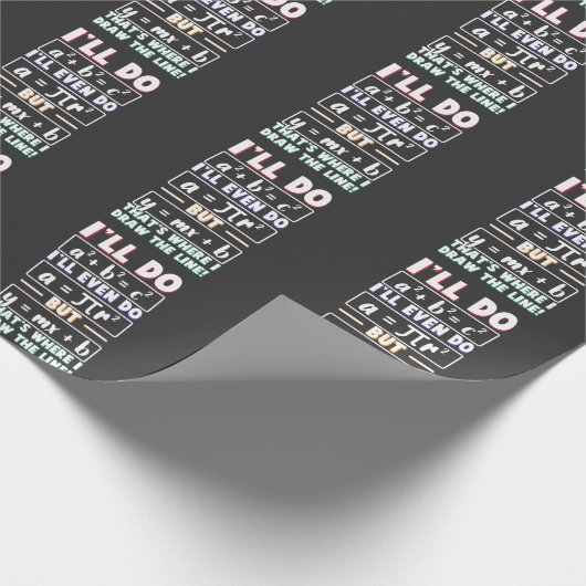 Papier Cadeau geek des mathématiques Enseignant des mathématique (Coin)