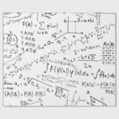 Papier Cadeau Geek mathématique, Motif de résolution de problème (Plat)