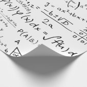 Papier Cadeau Geek mathématique, Motif de résolution de problème (Coin)