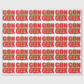 Papier Cadeau Geek v2 d'arme à feu (Plat)