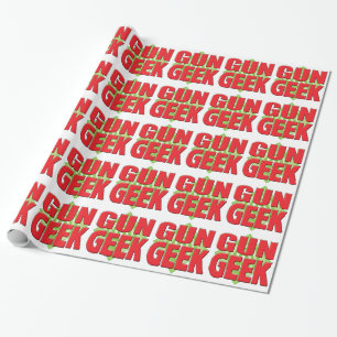 Papier Cadeau Geek v2 d'arme à feu