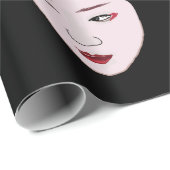 Papier Cadeau Geisha (Coin rond)