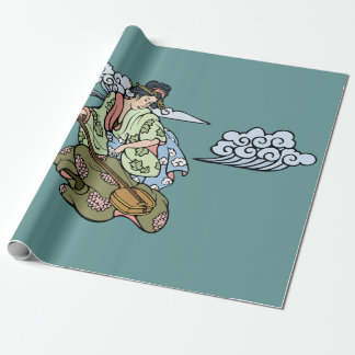 Papier Cadeau Geisha avec nuages