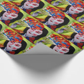 Papier Cadeau geisha japonaise avec ventilateur peinture d'art o (Coin)
