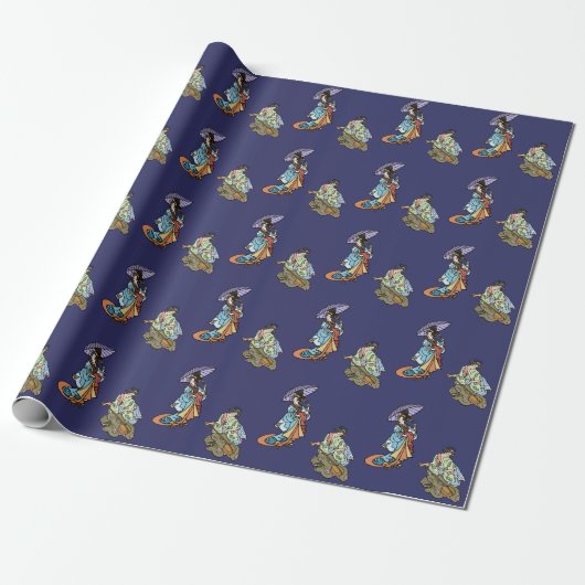 Papier Cadeau Geishas (Déroulé)
