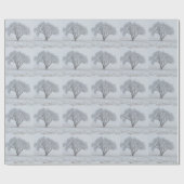 Papier Cadeau Gelée sur un arbre solitaire (Plat)