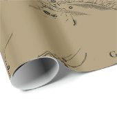 Papier Cadeau Gemini Constellation Zodiac Hevelius 1690 (Coin rond)