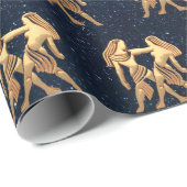 Papier Cadeau Gemini Zodiac (Coin rond)