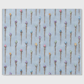 Papier Cadeau Gemmed Wizard Staves Wrapping Paper (Plat)