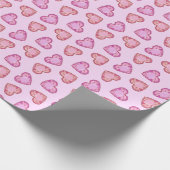 Papier Cadeau Gemstone Hearts Cute Pink Valentines Day (Coin)