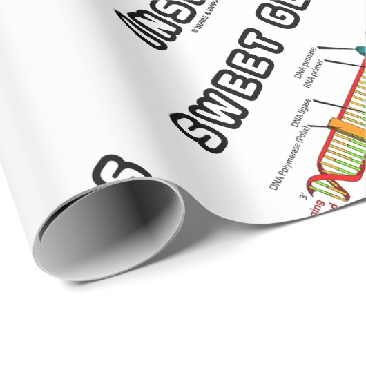 Papier Cadeau Gènes doux dans l'Humour de réplication de l'ADN (Coin rond)