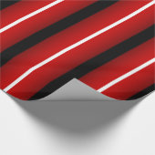 Papier Cadeau Génial blanc noir rouge rayé (Coin)